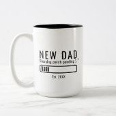 Tasse 2 Couleurs Nouveau Papa Patch Dormant Design Blanc (Gauche)
