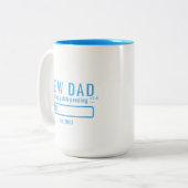 Tasse 2 Couleurs Nouveau Papa Patch Dormant Design Bleu (Devant gauche)