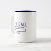 Tasse 2 Couleurs Nouveau Papa Patch Dormant Typographie Gras (Devant gauche)