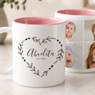 Tasse 2 Couleurs Nouvelle année d'Abuelita Collage de quatre photos