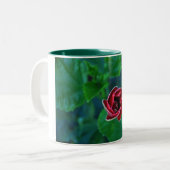Tasse 2 Couleurs Nouvelle ketmie rouge florale (Devant gauche)