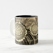 Tasse 2 Couleurs Noyer noir (déformé) (Devant gauche)