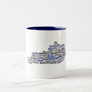 Tasse 2 Couleurs Nuage de mots KY (bleu V1)