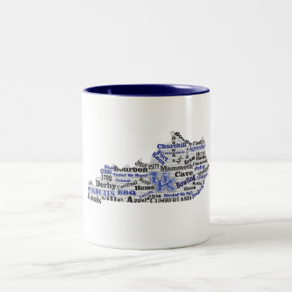 Tasse 2 Couleurs Nuage de mots KY (bleu V1)