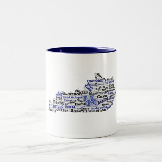 Tasse 2 Couleurs Nuage de mots KY (bleu V1) (Centre)