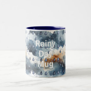Tasse 2 Couleurs Nuages Bleus Jour de Pluie 