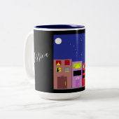 Tasse 2 Couleurs Nuit dans la ville : (Devant gauche)