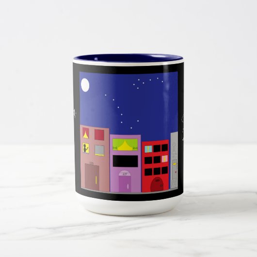 Tasse 2 Couleurs Nuit dans la ville : (Centre)