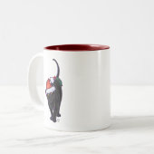 Tasse 2 Couleurs Nuit étoile Noir Chat Noël (Devant gauche)