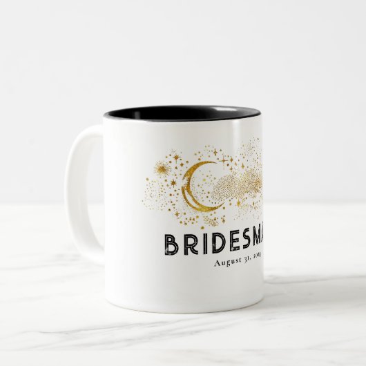 Tasse 2 Couleurs Nuit étoilée céleste Mystique Mariage romantique (Devant gauche)