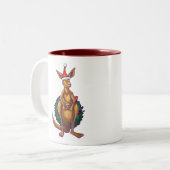 Tasse 2 Couleurs Nuit étoilée de Noël Kangaroo (Devant gauche)