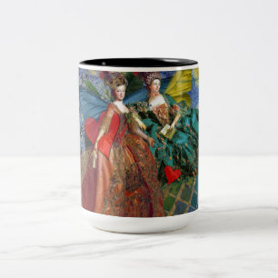Tasse 2 Couleurs Nuit étoilée Demoiselles Rococo Ailes de Papillon 