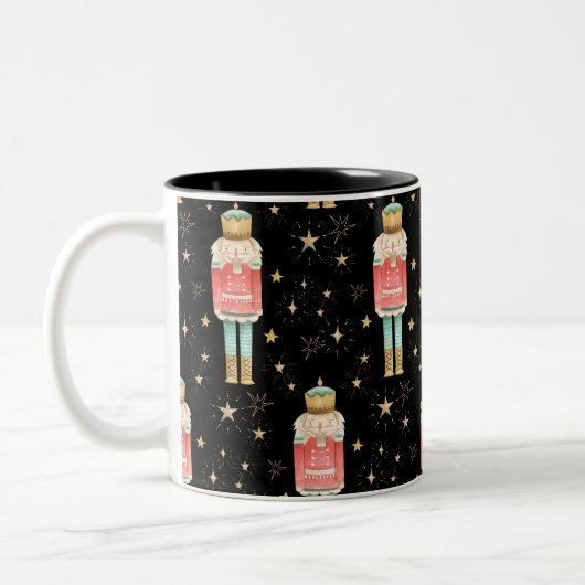 Tasse 2 Couleurs Nuit étoilée Gold Nutcracker de Noël (Gauche)