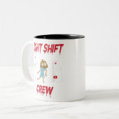 Tasse 2 Couleurs Nuit Infirmière Shift Crew Ghost Skeleton Zombie F (Devant gauche)