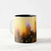 Tasse 2 Couleurs nuits lumineuses grande ville (Devant gauche)