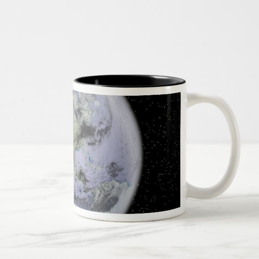 Tasse 2 Couleurs numériquement image améliorée de la Terre entière (Droit)