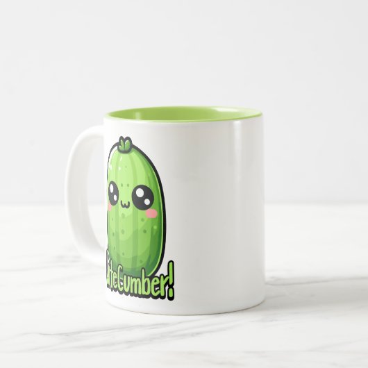 Tasse 2 Couleurs Numéro ! Pun de concombre mignon (Devant gauche)