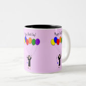 Tasse 2 Couleurs Nun Joyeux Anniversaire Lavande (Devant droit)