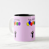 Tasse 2 Couleurs Nun Joyeux Anniversaire Lavande (Devant gauche)