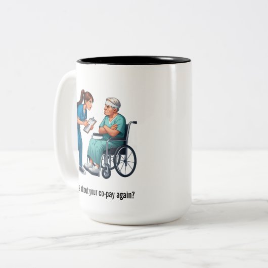 Tasse 2 Couleurs Nurse Dealing With Self Entitled Elderly Patient (Devant gauche)