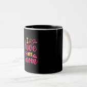 Tasse 2 Couleurs Nurse Gift | I Love My Mom (Devant droit)