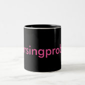 Tasse 2 Couleurs #nursingissues noir & rose (Centre)