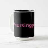 Tasse 2 Couleurs #nursingissues noir & rose (Devant gauche)