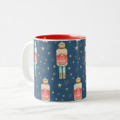 Tasse 2 Couleurs Nutcracker de Noël Gold Starry Night Blue (Devant gauche)