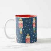 Tasse 2 Couleurs Nutcracker de Noël Gold Starry Night Blue (Gauche)