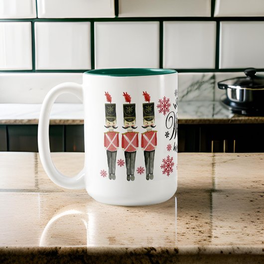 Tasse 2 Couleurs Nutcracker Trio Winter Wonderland Script Snowflake