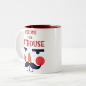 Tasse 2 Couleurs Nuthouse Funny Noël Vacances Stocker Stuffer (Devant gauche)
