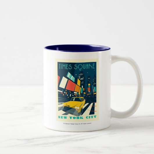Tasse 2 Couleurs NYC - Carré du temps (Droit)