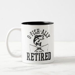 Tasse 2 Couleurs Ô Poisson Officiellement Retraité 2025 Retraite de