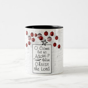 Tasse 2 Couleurs O Venez, Adore-Lui Christ Seigneur, Noël