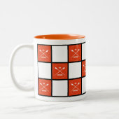 Tasse 2 Couleurs Oar inspirant carré orange rower (Gauche)