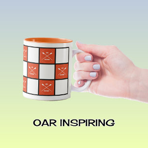 Tasse 2 Couleurs Oar inspirant carré orange rower