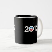 TASSE 2 COULEURS OBAMA 2012 (Devant droit)