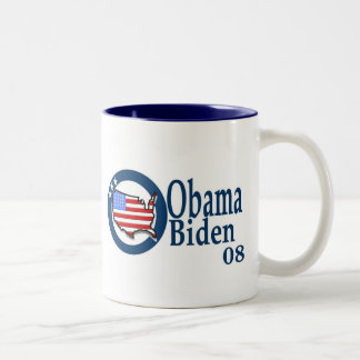 Tasse 2 Couleurs Obama Biden 08
