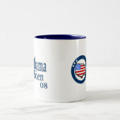 Tasse 2 Couleurs Obama Biden 08 (Centre)