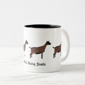 Tasse 2 Couleurs Oberhasli Chèvres Laitières (Devant droit)
