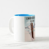Tasse 2 Couleurs Oberstdorf Allemagne ski art. (Devant gauche)