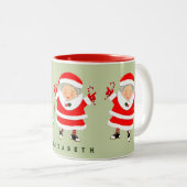 Tasse 2 Couleurs Objet de collection Golf Noël (Devant droit)