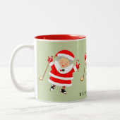 Tasse 2 Couleurs Objet de collection Golf Noël (Gauche)