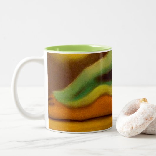 Tasse 2 Couleurs Observateur d'oiseau (Avec donut)