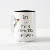 Tasse 2 Couleurs Observation des colibris (Devant gauche)