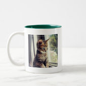 Tasse 2 Couleurs Observation tigrée de chaton (Gauche)