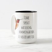 Tasse 2 Couleurs Observer les colibris (Devant gauche)