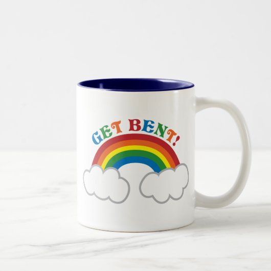 Tasse 2 Couleurs OBTENEZ COUDÉ ! avec l'arc-en-ciel mignon (Droit)