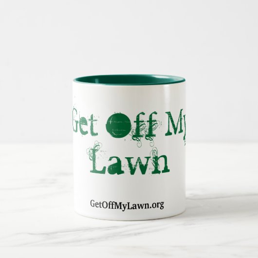 Tasse 2 Couleurs Obtenez outre de ma pelouse ! (Centre)