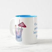 Tasse 2 Couleurs Obtenir une citation sage plus ancienne avec cockt (Devant gauche)
